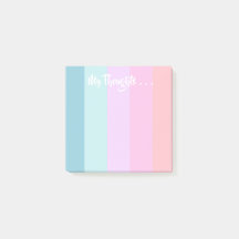 Pastellfärgade randar som Posta-Det noterar