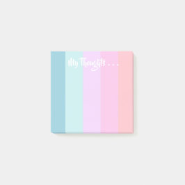 Pastellfärgade randar som Posta-Det noterar Post-it Block