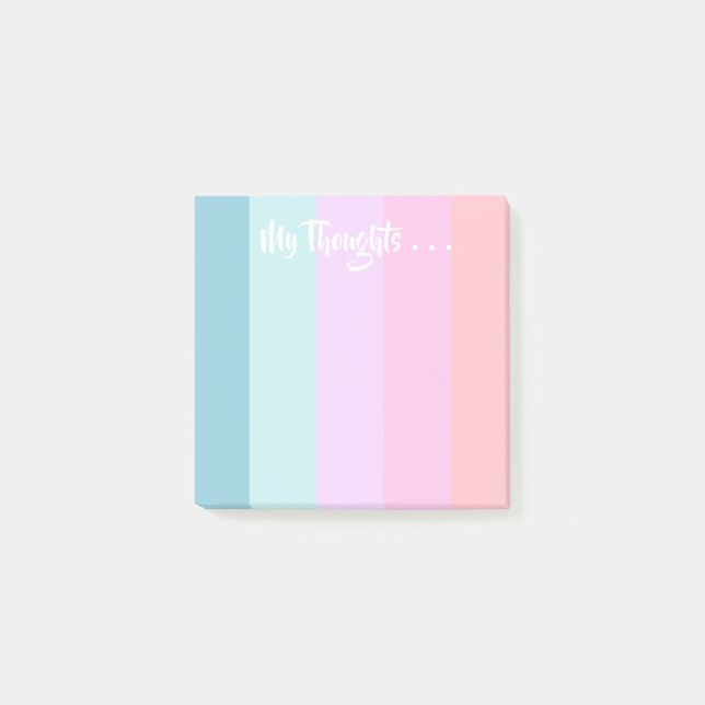 Pastellfärgade randar som Posta-Det noterar Post-it Block (Framsida)