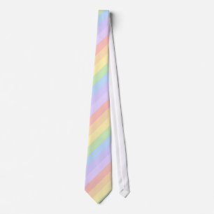 Pastellfärgade regnbågeStripes. Slips