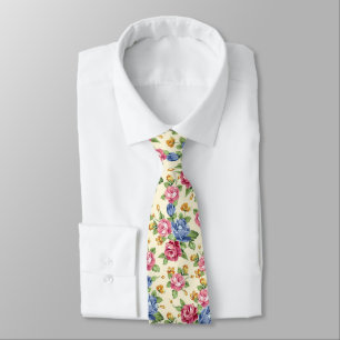 Pastellfärgade romantiska blommarrosor som är slips