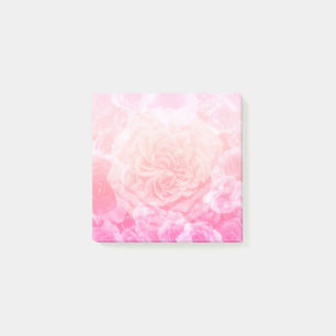 Pastellfärgade rosa blom- Ombre Post-it Block