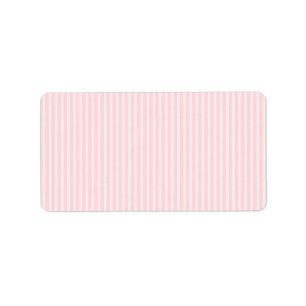 Pastellfärgade rosa godisStripes. Adressetikett