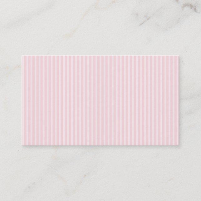 Pastellfärgade rosa godisStripes. Visitkort (Framsida)