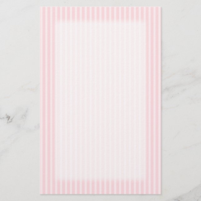 Pastellfärgade rosa Stripes. Brevpapper (Framsida)