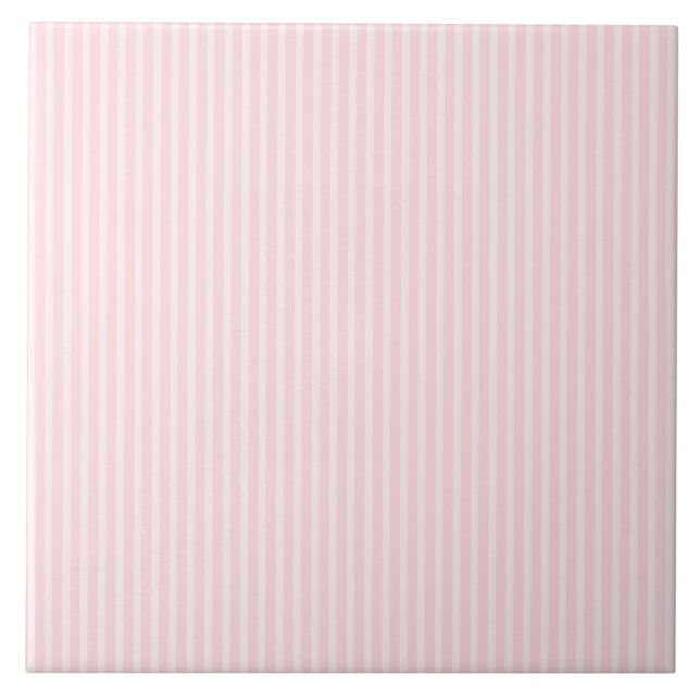 Pastellfärgade rosa Stripes. Kakelplatta (Framsidan)