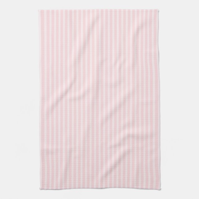 Pastellfärgade rosa Stripes. Kökshandduk (Vertikal)