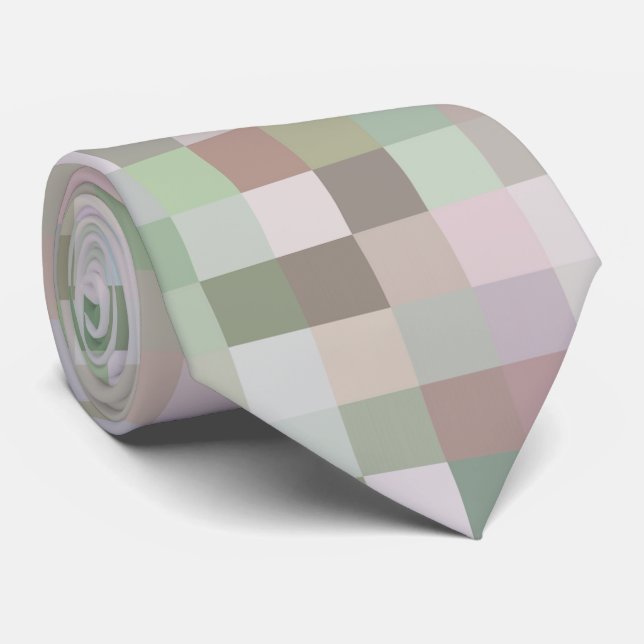Pastellfärgade rutor slips (Rullad)