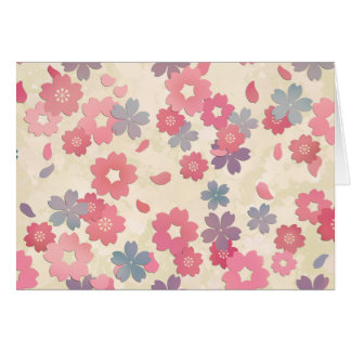 Pastellfärgade Sakura körsbärblommar Hälsningskort