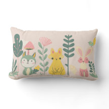 Pastellfärgade varelser med växter