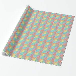 Pastellfärgade Vattenfärgstrianglar Geometrisk Kon Presentpapper