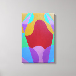 Pastellfärgat abstrakt canvastryck