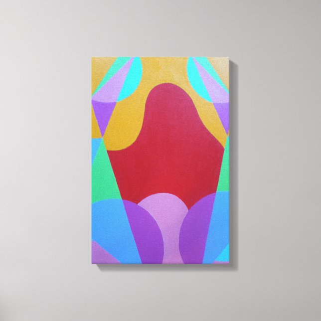Pastellfärgat abstrakt canvastryck (Framsida)