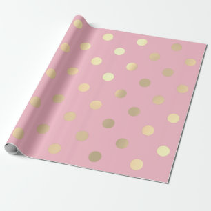 Pastellfärgat Champaigne för polka dotsrosa ros Presentpapper
