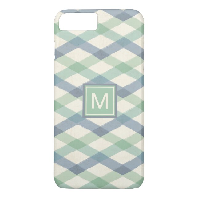 Pastellfärgat geometriskt mönster för Monogram | Case-Mate iPhone Skal (Baksida)