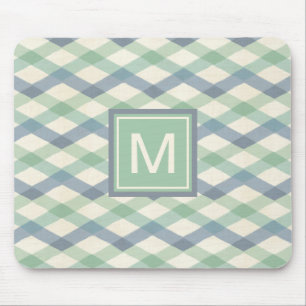 Pastellfärgat geometriskt mönster för Monogram Musmatta