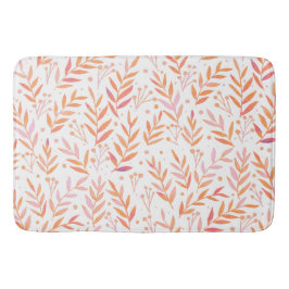 Pastellfärgat grenar orange och rosa badrumsmatta