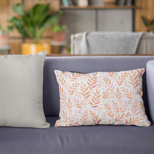 Pastellfärgat grenar orange och rosa prydnadskudde