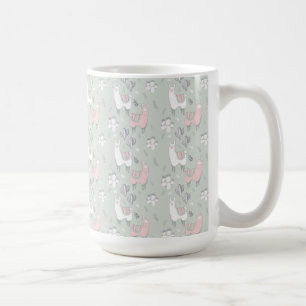 Pastellfärgat Llamamönster Kaffemugg