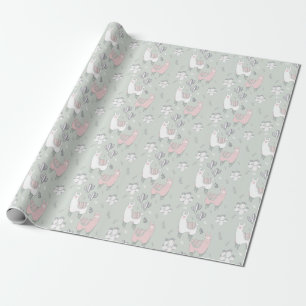 Pastellfärgat Llamamönster Presentpapper