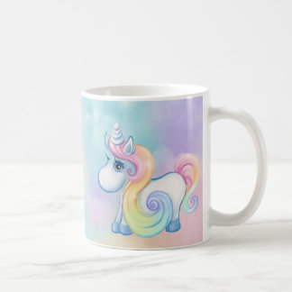 Pastellfärgat moln för unik Unicorn Kaffemugg