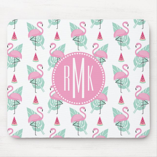 Pastellfärgat mönster för Flamingo & för Musmatta (Framsidan)