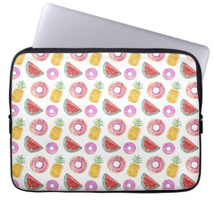 Pastellfärgat mönster för vattenfärgbassängfl laptop sleeve