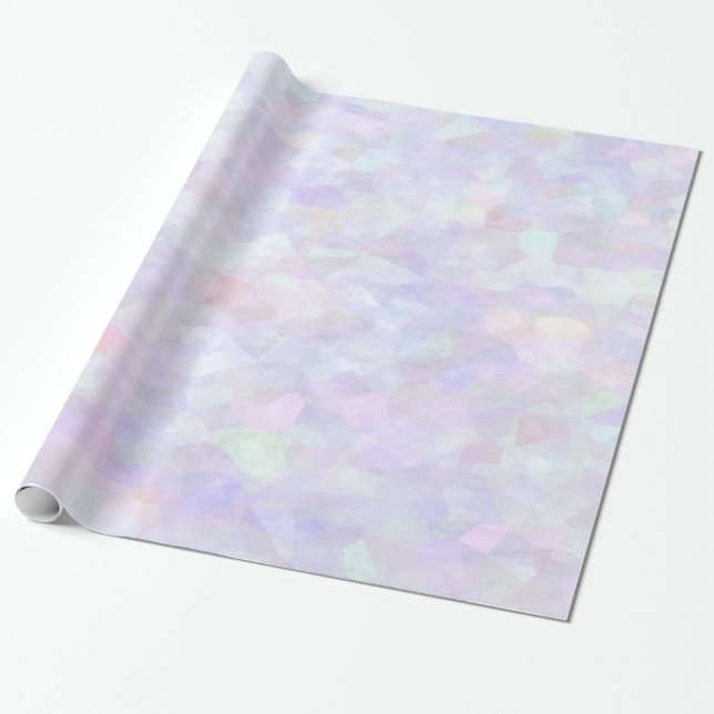 Pastellfärgat regnbågeglitter presentpapper (Utrullad)
