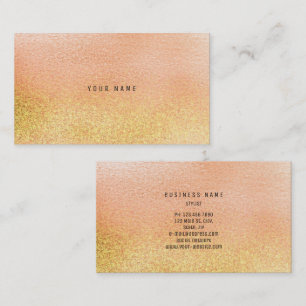 Pastellfärgat rosa guld Vip Ombre Glitter1 för Visitkort