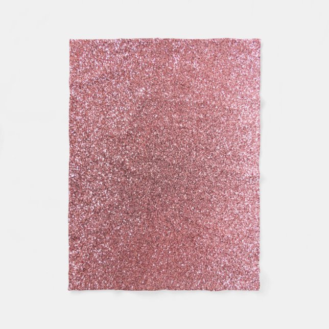 Pastellfärgat rosaglitter fleecefilt (Framsidan)