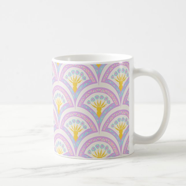 Pastellfärgat skal mönster kaffemugg (Höger)