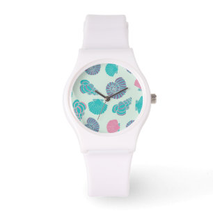 Pastellfärgat snäckskalmönster 1 armbandsur
