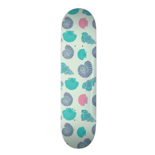 Pastellfärgat snäckskalmönster 1 old school skateboard bräda 21,6 cm