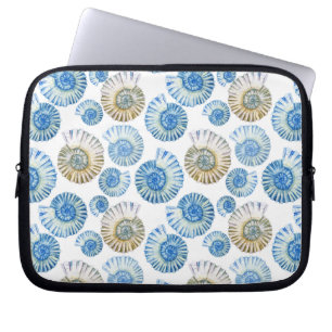 Pastellfärgat snäckskalmönster 2 laptop sleeve