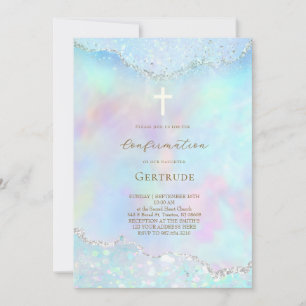 pastellfärger falskt glitter bekräftelse inbjudningar
