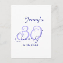 Pastellfärger gratulerar 30-årsdag lila elegant na
