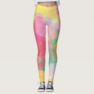 Pastellfärgerna Watercolor Leggings