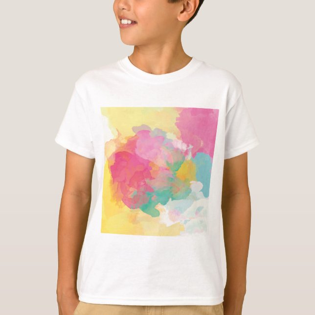 Pastellfärgerna Watercolor T Shirt (Framsida)