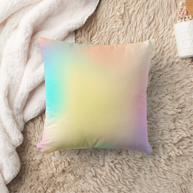 Pastellfärggradient Kudde (Filt)