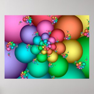 Pastellfärgsspiral Poster
