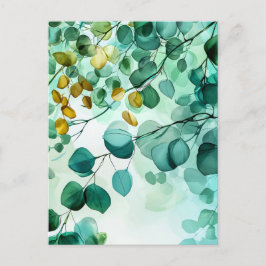 Pastellfärgstryck med vattenfärg Färgad Illustrati Vykort