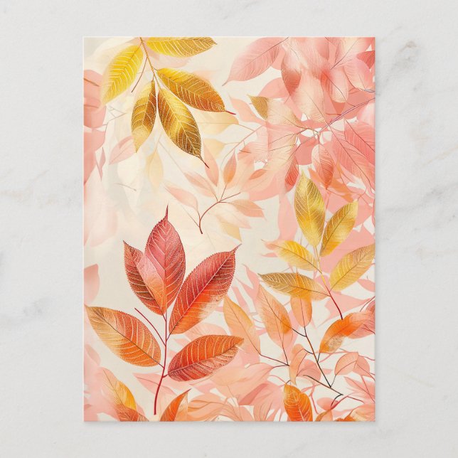 Pastellfärgstryck med vattenfärg Färgad Illustrati Vykort (Framsida)