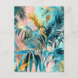 Pastellfärgstryck med vattenfärg Färgad Illustrati Vykort