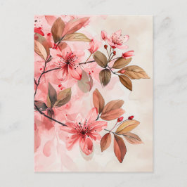 Pastellfärgstryck med vattenfärg Färgad Illustrati Vykort