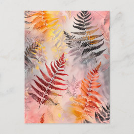 Pastellfärgstryck med vattenfärg Färgad Illustrati Vykort