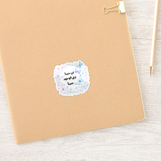 Pastellfjäril arabiskt citat dekal