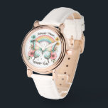 Pastellfjäril och regnbåge i Lycklig Mind Lycklig  Armbandsur<br><div class="desc">Gör din dag ljusare med den här charmerande "Lycklig Mind Lycklig Life" Pastel Butterfly & Rainbow Watch. Designat för att inspirera till positivitet och mindhet, har detta vismska tidsstycke ett mjukt regnbåge, ömtåliga fjärilar och den upplyftande frasen "Lycklig Mind Lycklig Life" i centrum. Den lugnande paletten och den drömaktiga utformningen...</div>