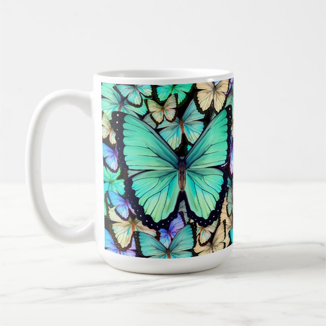 Pastellfjärilar Kaffemugg (Vänster)
