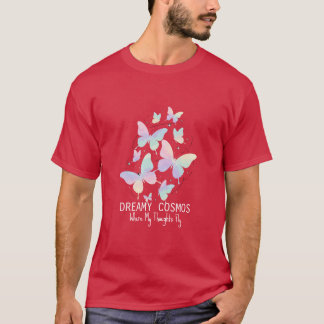 Pastellgalax Fjärilar Drömsk Estetik T Shirt