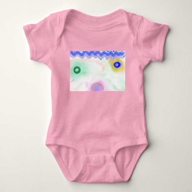 Pastellgalaxier Impressionistisk konst Baby-bodysu T Shirt (Framsida)